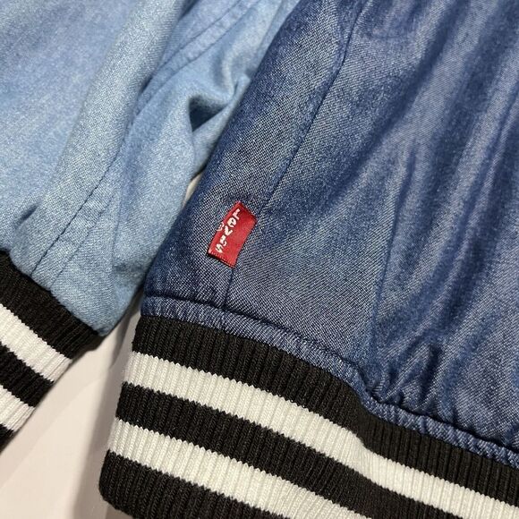 Levi's Varsity Bomber Jacket XL Soft Shell Women's Blue NWT $180 - Picture 9 of 13